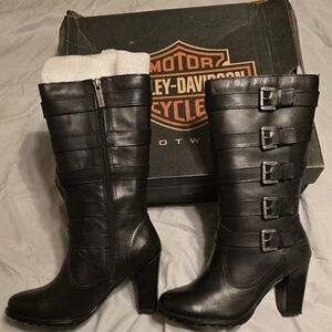 Harley-Davidson Women's Black Leather Boots
